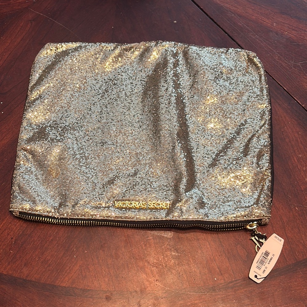 Victoria's Secret Gold Cosmetic Bag